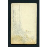 Mai és Szigeti műterem, Budapest, elegáns kislány labdával, játéklóval, portré, 1890-es évek, Eredeti CDV, vizitkártya fotó.  