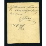 Magyar katona rönkfaházban, 1. világháború, "Kellemes húsvéti ünnepeket kíván Józsi", keleti hadszíntér, egyenruha, 1918. március 26, 1910-es évek, Eredeti fotó, papírkép. 