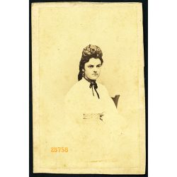   Kernstock Károly műterme, Pest, 1860-as évek, Eredeti CDV, vizitkártya fotó Láposi Rózának címezve, oldala vágott.  