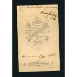 Krziwanek műterem, Bécs, elegáns hölgy, Gerényi Minnie portréja, 1881. március 17., 1880-as évek, Eredeti szignózott CDV, vizitkártya fotó.  