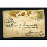 Donáth Mariska, elegáns högy kalapban, virágokkal, 1904, 1900-as évek, Eredeti kartonra ragasztott fotó, papírkép Donáth Fanny úrhölgynek címezve.   