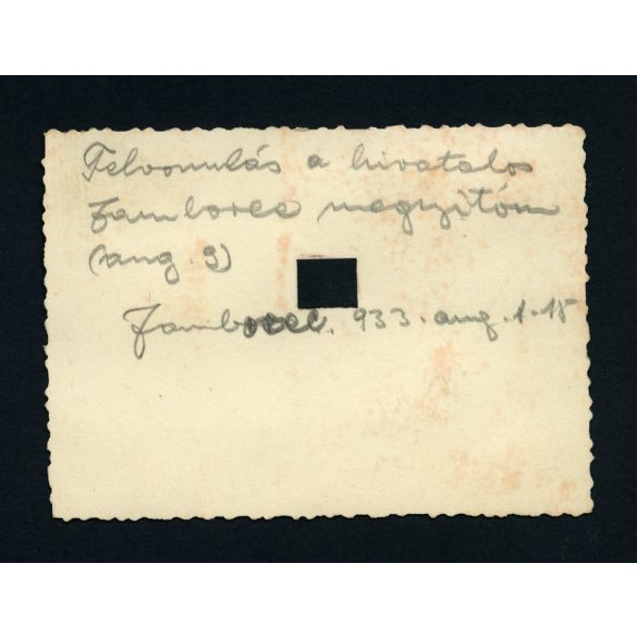 'Felvonulás a hivatalos Jamboree megnyitón', Cserkész Világdzsembori, Gödöllő, egyenruha, 1933, 1930-as évek. Eredeti fotó, papírkép. 