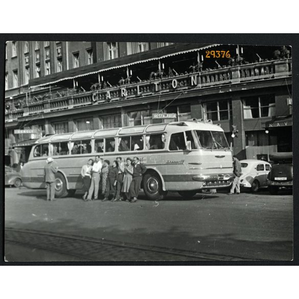 Korai Ikarus 55-ös távolsági autóbusz, jármű, közlekedés, 1950-es évek, Eredeti fotó, papírkép.  
