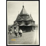 Kőrösmező, Kárpátalja, fatemplom, népviselet, 1939, 1930-as évek, Eredeti fotó, papírkép.   