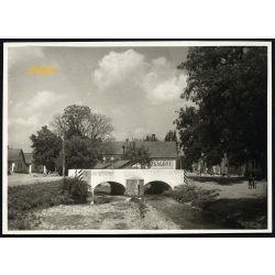   Szilvásvárad, falukép 'Igazságot' irredenta felirattal,  2. világháború, 1940, 1940-es évek, Eredeti fotó, papírkép.  