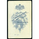 Friedmann műterem, Gölnicbánya, Felvidék, gyerek párnával, portré, 1880-as évek, Eredeti CDV, vizitkártya fotó.  