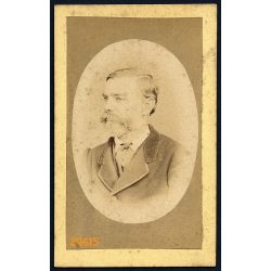   Wagenblatt műterem, Bécs (?), elegáns szakállas férfi, Farkas József főjegyző portréja, 1860-as évek (?), Eredeti CDV, vizitkártya fotó.  