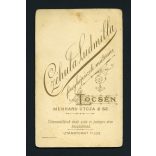 Czéhula Ludmilla műterme, Lőcse, Felvidék, elegáns szakállas, szemüveges férfi portréja, 1880-as évek, Eredeti CDV, vizitkártya fotó.   