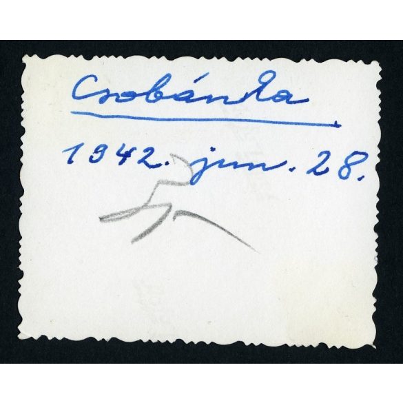 Kirándulók Csobánkán, híd a patak felett, falu, helytörténet, Pilis, 1942., 1940-es évek, Eredeti fotó, papírkép. 