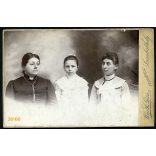 Würth műterem, Szombathely, elegáns hölgyek, lány portréja, 1906., 1900-as évek, Eredeti kabinetfotó.  