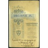Becske műterem, Veszprém, Szőnyeghi Alajos zirci főszolgabíró, elegáns bajuszos úr portréja, 1907., 1900-as évek, Eredeti szignózott kabinetfotó.  