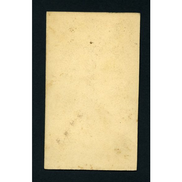 Ismeretlen műterem, Magyarország, önkéntes magyar tűzoltó egyenruhában, szakáll, 1850-es évek, Eredeti CDV, vizitkártya fotó.   