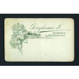 Berghamer műterem, Munkács, Kárpátalja, elegáns férfi bajusszal, 1890-es évek, Eredeti CDV, vizitkártya fotó.  