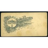 Elbl és Pietsch műterem, Budapest, elegáns hölgy virágcsokorral, portré, 1890-es évek, Eredeti kabinetfotó.  