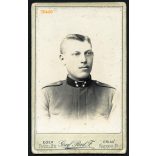 Graf műterem, Eger, magyar katona egyenruhában, 1897, 1890-es évek, Eredeti CDV, vizitkártya fotó.   