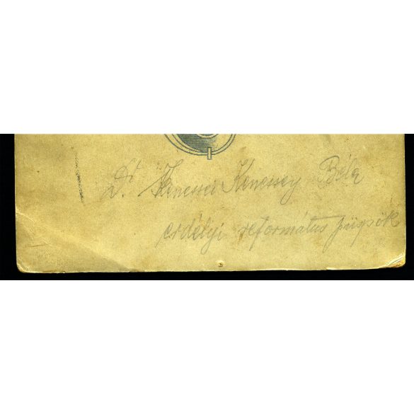 Nagy méret! Joánovics műterem, Kolozsvár, Erdély, Dr. kenesei Kenessey Béla az Erdélyi református egyházkerület püspöke  portré, vallás, ismert, 1910-es évek, Eredeti nagyméretű (!) kabinetfotó, hátol