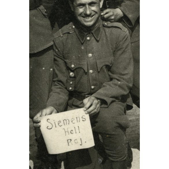 A 'Siemens Hell Raj', magyar katonák egyenruhában, 2. világháború, 1940-es évek, Eredeti fotó, papírkép.   
