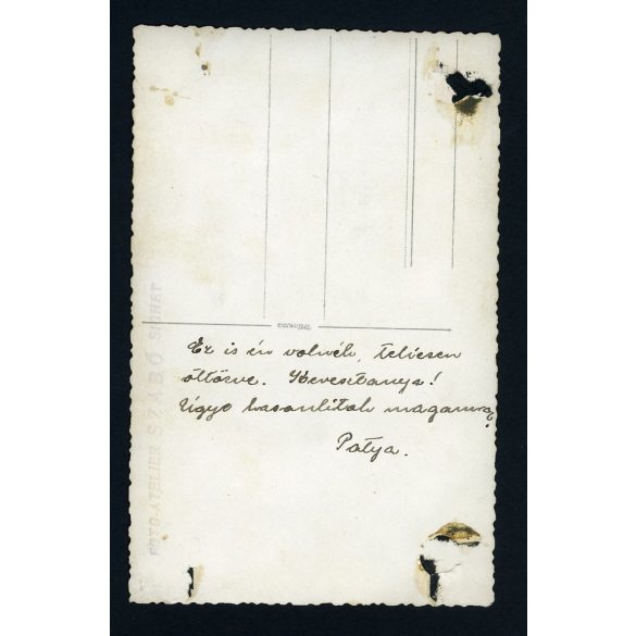 Szabó műterem, Máramarossziget, Erdély,  elegáns hölgy télikabátban, portré, 1930-as évek, Eredeti fotó, papírkép.   