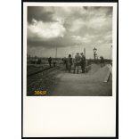 Vasútállomás Méra, Felsőméra, munkások, vasút, közlekedés, 1930-as évek. Eredeti fotó, papírkép.  