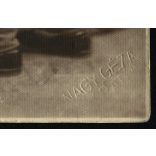 Nagy műterem, Arad, Erdély, kisfiú játékautóval, 1924., 1920-as évek, Eredeti fotó, papírkép.   