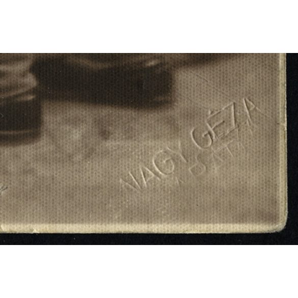 Nagy műterem, Arad, Erdély, kisfiú játékautóval, 1924., 1920-as évek, Eredeti fotó, papírkép.   