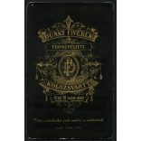 Dunky műterem, Kolozsvár, Erdély, szakállas férfi portréja, 1880-as évek, Eredeti CDV, vizitkártya fotó, gyönyörű hátlappal. 