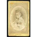 Meinhardt műterem, Nagyszeben, (Hermannstadt), Erdély, Szábel Ilona, Szábel Alajos lányának portréja, (a Szábel híres örmény kereskedőcsalád), 1870-es évek, Eredeti CDV, vizitkártya fotó. 