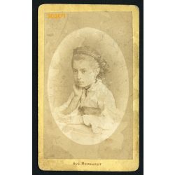   Meinhardt műterem, Nagyszeben, (Hermannstadt), Erdély, Szábel Ilona, Szábel Alajos lányának portréja, (a Szábel híres örmény kereskedőcsalád), 1870-es évek, Eredeti CDV, vizitkártya fotó. 