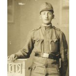 Steindl műterem, Körmend, fiatal férfi katonai egyenruhában, 1. világháború, 1916,  1910-es évek, Eredeti fotó, papírkép.  