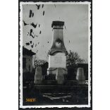 Magyarnemegye, Erdély, hősök emlékműve, 1. világháborús emlékmű, helytörténet, falu, 2. világháború, 1940-es évek, Eredeti fotó, papírkép.  