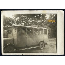   BHÉV autóbusz Szentendre felirattal, Mávag-Mercedes busz a Nay és Róna cég felépítményével,  jármű, közlekedés, 1930-as évek, Eredeti fotó, papírkép.   