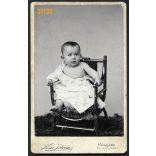 Kiss műterem, Késmárk, Felvidék, fiú, Lajoska portréja, 1900, 1900-as évek, Eredeti CDV, vizitkártya fotó.