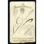 Smicheus műterem, Oravica (Oravicabánya),  Erdély, kislány portréja,  1890-es évek, Eredeti CDV, vizitkártya fotó.  