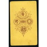 Kózmata Ferenc műterme, Pest, elegáns férfi portréja, bajusz, 1870-es évek, Eredeti CDV, vizitkártya fotó.  