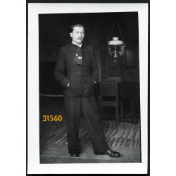   Gál Bandi portréja, Köpec, Erdély, magyaros ruha, református, helytörténet, 1943., 1940-es évek, Eredeti fotó, papírkép.   