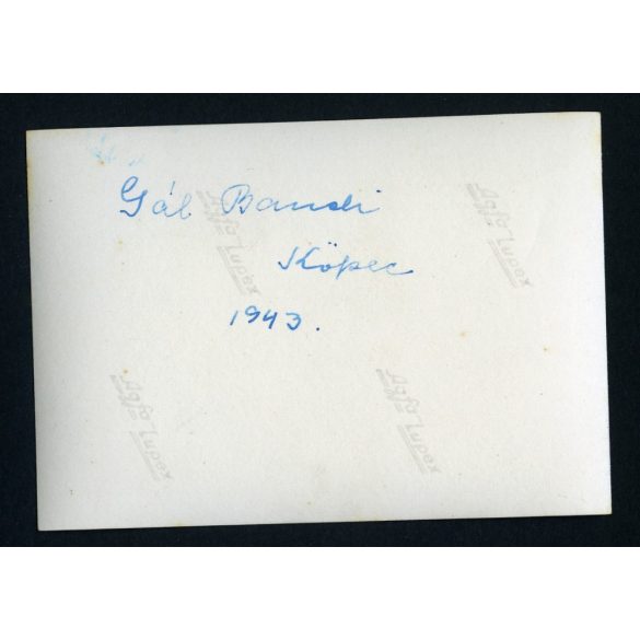 Gál Bandi portréja, Köpec, Erdély, magyaros ruha, református, helytörténet, 1943., 1940-es évek, Eredeti fotó, papírkép.   