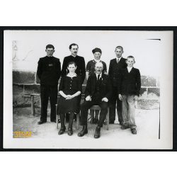   Gál Sándor és családja, Köpec, Erdély, magyaros ruha, református, helytörténet, 1943., 1940-es évek, Eredeti fotó, papírkép.  