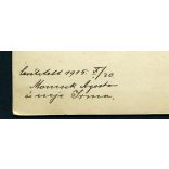 Stern Miksa és Fia műterem, Trencsén, Felvidék, házaspár virággal, Moncsek Ágoston és neje Irma portréja, 1915., 1910-es évek, Eredeti nagyméretű (!) kabinetfotó. 