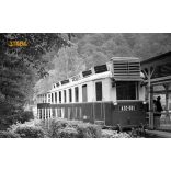 LÁÉV Lillafüredi Állami Erdei Vasút, Lillafüred megállóhely,  Abamot keskeny nyomtávú motorkocsi, építette a Ganz és Társa 1929-ben. Vasút, vonat, mozdony, jármű, közlekedés, Borsod megye, helytörténe