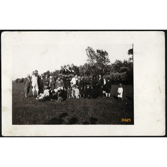 'Szederkényi vadászat emlékére', Szederkény, hölgyek és urak csoportja, bor, ünnep, Baranya megye, helytörténet, 1927, 1920-as évek, Eredeti fotó, papírkép.   