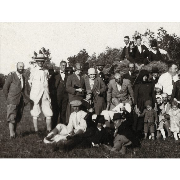 'Szederkényi vadászat emlékére', Szederkény, hölgyek és urak csoportja, bor, ünnep, Baranya megye, helytörténet, 1927, 1920-as évek, Eredeti fotó, papírkép.   