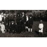 'Szederkényi vadászat emlékére', Szederkény, hölgyek és urak csoportja, bor, ünnep, Baranya megye, helytörténet, 1927, 1920-as évek, Eredeti fotó, papírkép.   