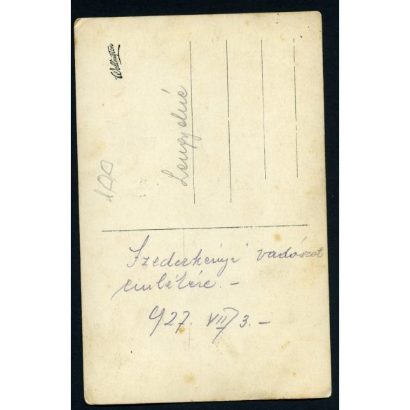 'Szederkényi vadászat emlékére', Szederkény, hölgyek és urak csoportja, bor, ünnep, Baranya megye, helytörténet, 1927, 1920-as évek, Eredeti fotó, papírkép.   