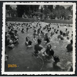   Hullámfürdő, Palatinus, Margitsziget, Budapest, fürdőruha, strand, helytörténet, 1938, 1930-as évek, Eredeti fotó, papírkép.  
