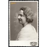 Baumler műterem, Csepel (Budapest), csinos hölgy portréja, gyöngy, nyaklánc, ékszer, 1934, 1930-as évek, Eredeti fotó, papírkép.   