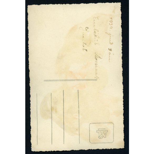 Baumler műterem, Csepel (Budapest), csinos hölgy portréja, gyöngy, nyaklánc, ékszer, 1934, 1930-as évek, Eredeti fotó, papírkép.   