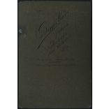 Csizhegyi műterem, Kolozsvár, Erdély, Nyerges Ilonka, lány gyönyörű balettos (?) ruhában, virág,  gyönyörű festett háttér, 1909, 1900-as évek, Eredeti kabinetfotó.   