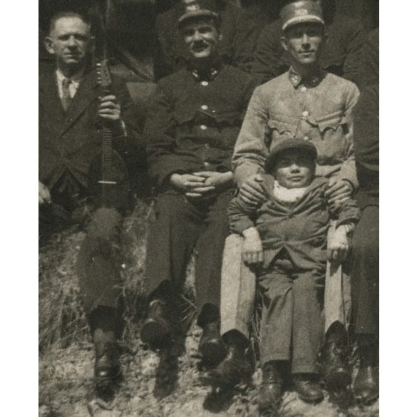 'Beszkárt' dolgozók kirándulása cigány zenekarral, BSZKRT, Budapest Székesfővárosi Közlekedési Részvénytársaság, egyenruha, közlekedés, 1930-as évek, Eredeti fotó, papírkép.  