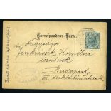 Jelussich műterem, Abbázia, Baráth Kálmán portréja, bajusz, sétapálca, 1904, 1900-as évek, Eredeti képeslap fotó Budapestre címezve, papírkép alsó harmadán szakadás.