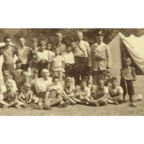 Cserkésztábor Méra környékén, Erdély, 1940-es évek, Eredeti fotó, papírkép.  